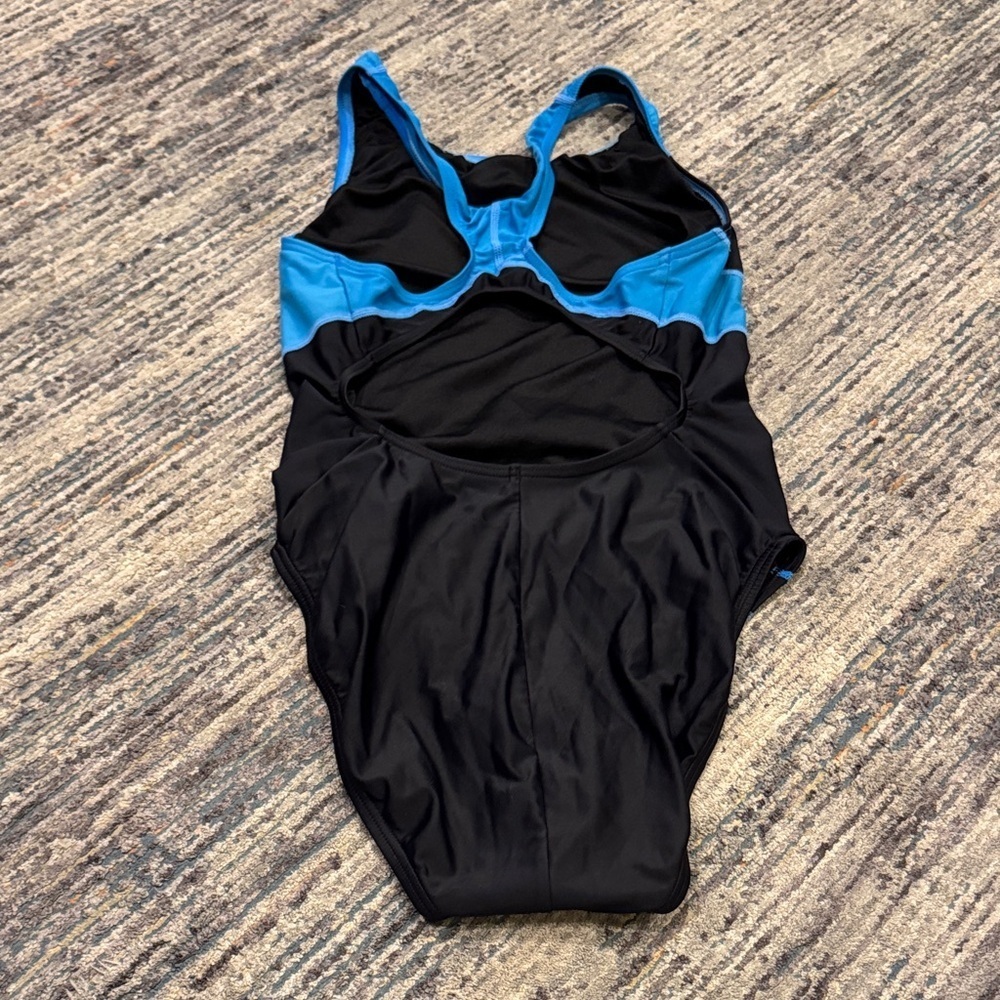 Tyr Women's One Piece Swimsuit In Black And Blue View 3